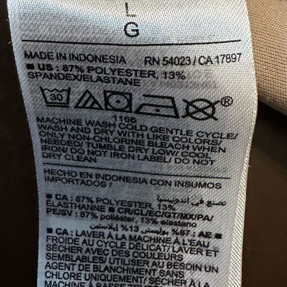 Old Navy Long Sleeve V-Neck Cropped Top Pullover Beige Layer Women's Size L - Picture 7 of 8